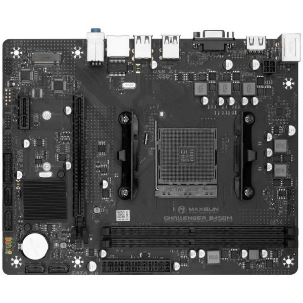 Материнская плата MaxSun Challenger B450M SocketAM4, AMD B450, mATX, Ret