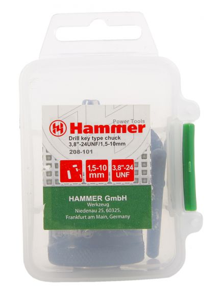 Патрон для перфоратора Hammer Flex CH-1 1,5-10MM/3,8''-24UNF